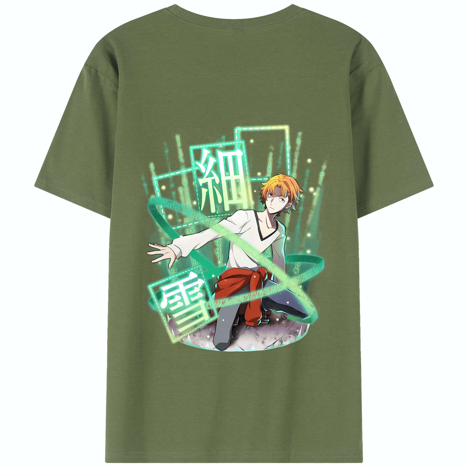 （画像用） 文豪ストレイドッグス Bungo Stray Dogs 綿100％半袖Tシャツ（背面プリント）